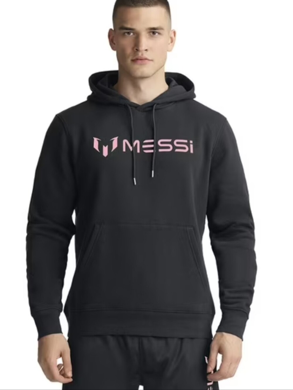 NWT Messi Black Fleece Lined Hoodie